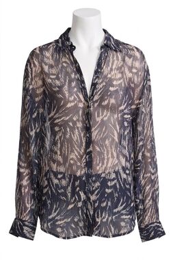 NEW APIECE APART alva button up shirt in abstract animal midnight